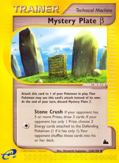 Mystery Plate β 134/144 Skyridge Pokemon card