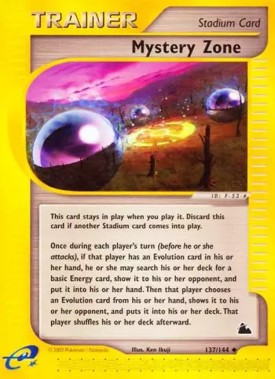 Mystery Zone 137/144 Skyridge Pokemon card