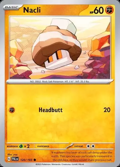 Nacli 120/193 Paldea Evolved Pokemon card