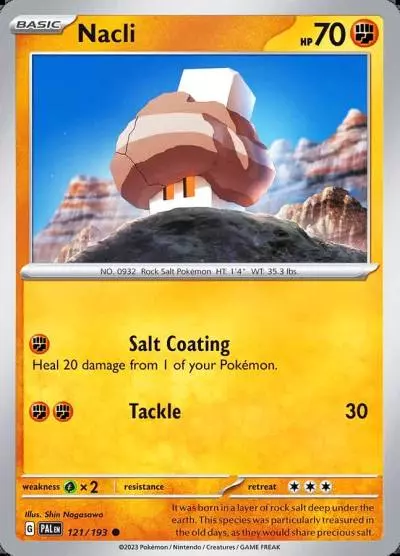 Nacli 121/193 Paldea Evolved Pokemon card