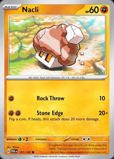 Nacli 101/182 Paradox Rift Pokemon card
