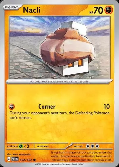 Nacli 102/182 Paradox Rift Pokemon card