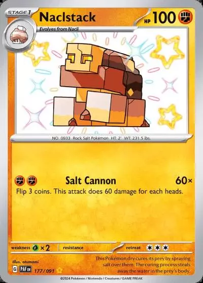 Naclstack 177/91 Paldean Fates Pokemon card