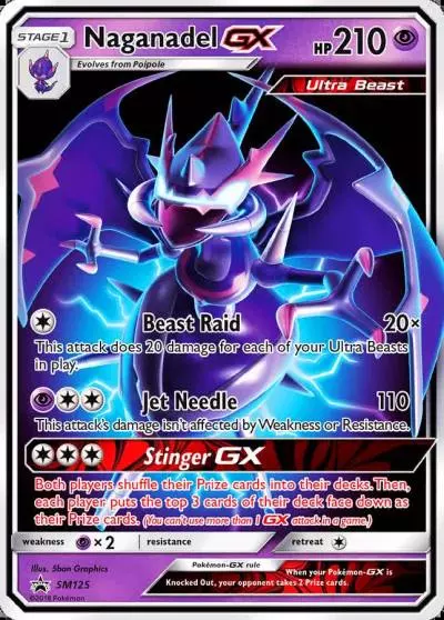 Naganadel-GX SM125/248 SM Black Star Promos Pokemon card
