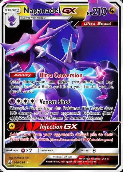 Naganadel-GX 160/236 Unified Minds Pokemon card