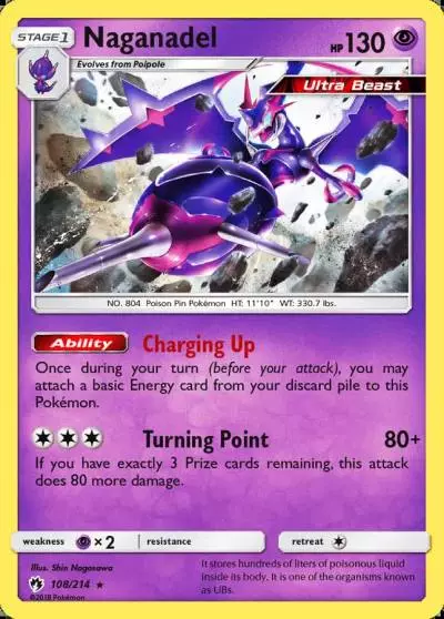 Naganadel 108/214 Lost Thunder Pokemon card