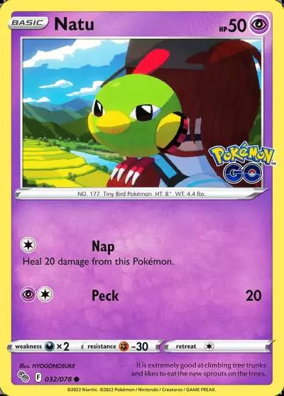 Natu 32/78 Pokémon GO Pokemon card