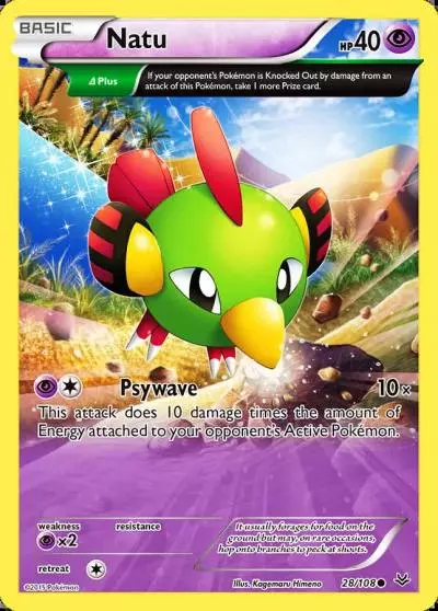 Natu 28/108 Roaring Skies Pokemon card