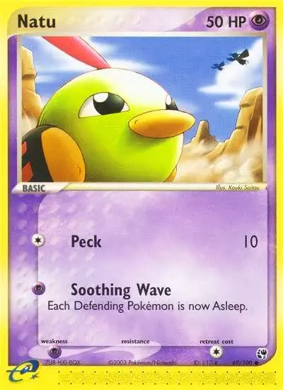 Natu 69/100 Sandstorm Pokemon card