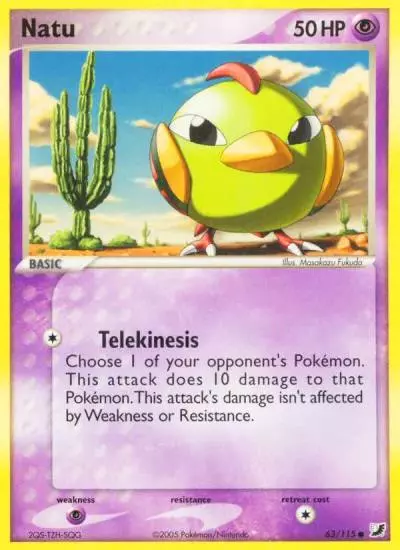 Natu 63/115 Unseen Forces Pokemon card