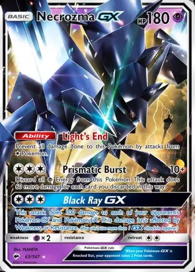 Necrozma-GX 63/147 Burning Shadows Pokemon card