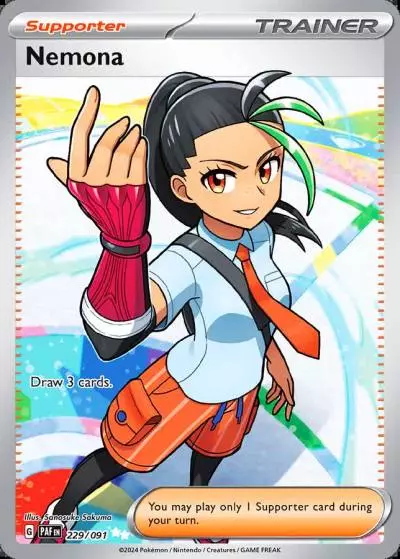 Nemona 229/91 Paldean Fates Pokemon card
