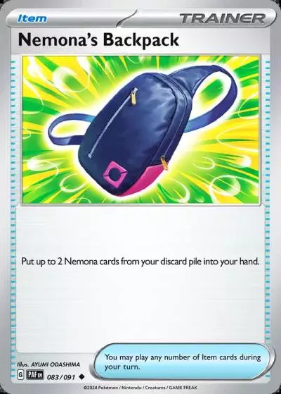 Nemona's Backpack 83/91 Paldean Fates Pokemon card