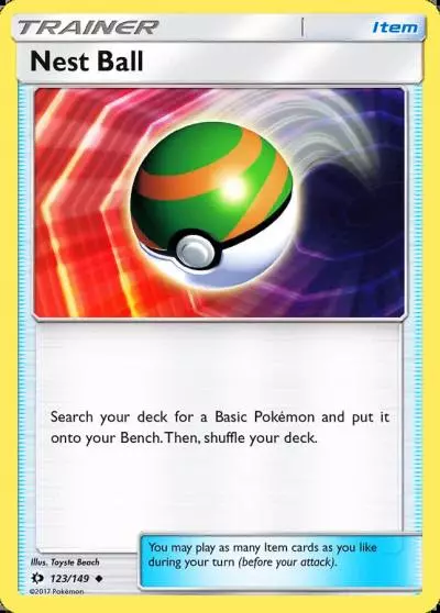 Nest Ball 123/149 Sun & Moon Pokemon card