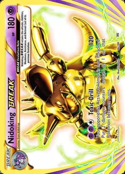 Nidoking BREAK 46/108 Evolutions Pokemon card