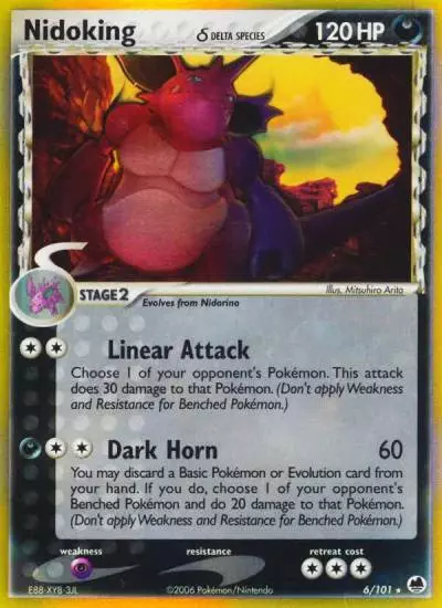 Nidoking δ 6/101 Dragon Frontiers Pokemon card