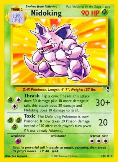 Nidoking 31/110 Legendary Collection Pokemon card