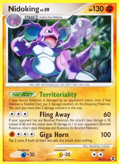 Nidoking 29/111 Rising Rivals Pokemon card