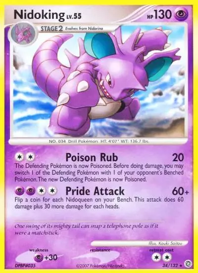 Nidoking 34/132 Secret Wonders Pokemon card