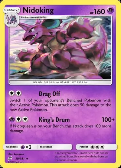 Nidoking 59/181 Team Up Pokemon card