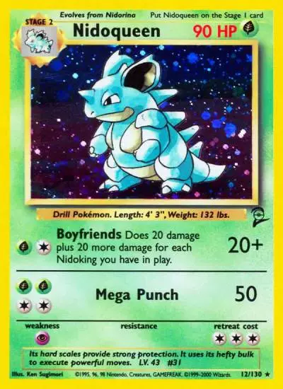 Nidoqueen 12/130 Base Set 2 Pokemon card