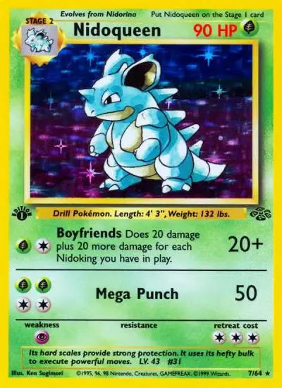 Nidoqueen 7/64 Jungle Pokemon card