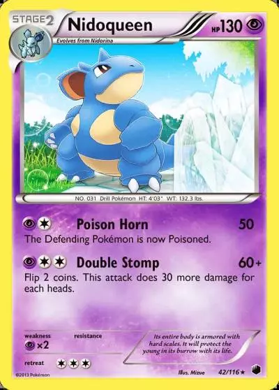 Nidoqueen 42/116 Plasma Freeze Pokemon card