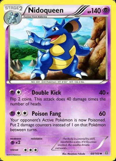 Nidoqueen 68/160 Primal Clash Pokemon card