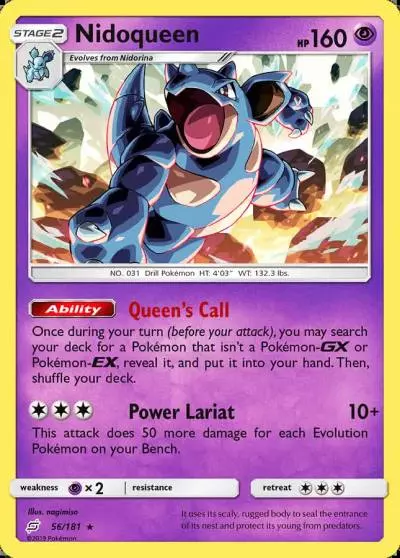Nidoqueen 56/181 Team Up Pokemon card