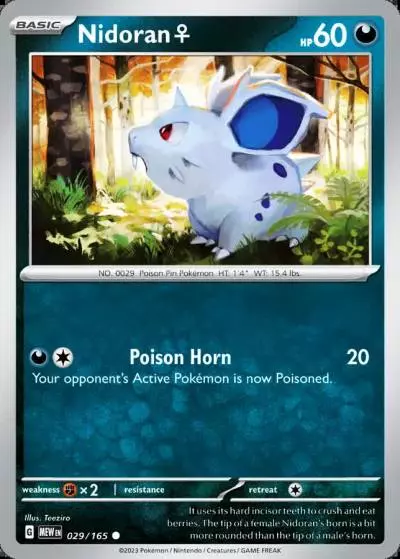 Nidoran ♀ 29/165 151 Pokemon card