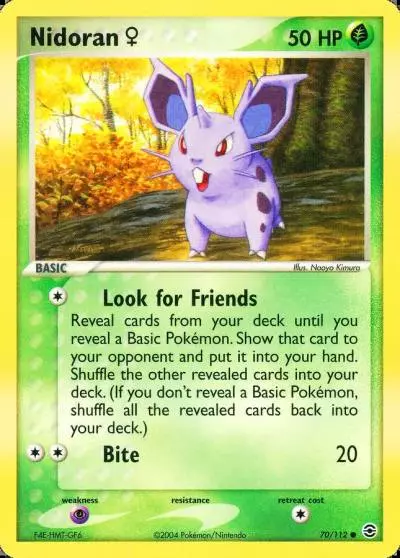 Nidoran ♀ 70/112 FireRed & LeafGreen Pokemon card