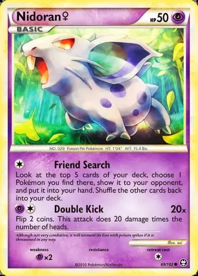 Nidoran ♀ 69/102 HS—Triumphant Pokemon card