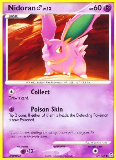 Nidoran ♂ 97/132 Secret Wonders Pokemon card