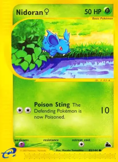 Nidoran ♀ 82/144 Skyridge Pokemon card