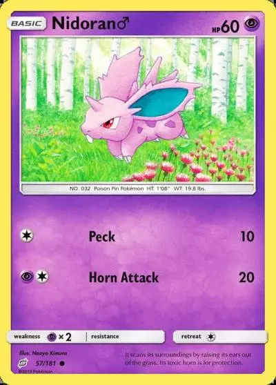 Nidoran ♂ 57/181 Team Up Pokemon card