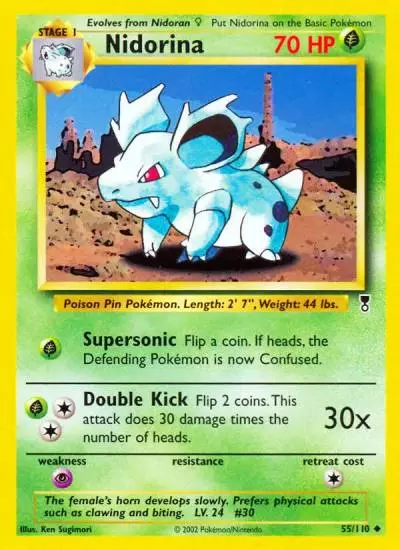 Nidorina 55/110 Legendary Collection Pokemon card