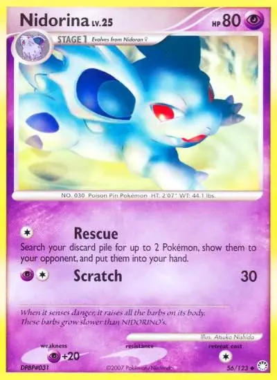Nidorina 56/123 Mysterious Treasures Pokemon card