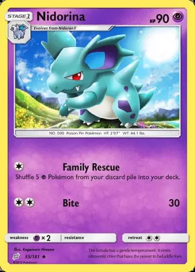 Nidorina 55/181 Team Up Pokemon card