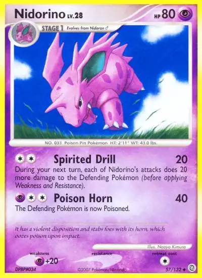 Nidorino 57/132 Secret Wonders Pokemon card