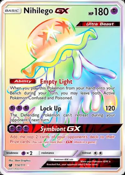 Nihilego-GX 114/111 Crimson Invasion Pokemon card