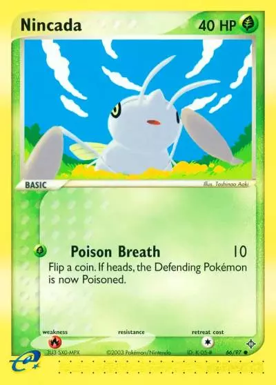 Nincada 66/97 Dragon Pokemon card