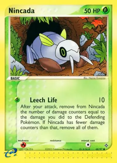 Nincada 68/97 Dragon Pokemon card
