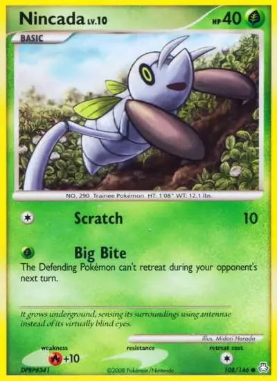 Nincada 108/146 Legends Awakened Pokemon card
