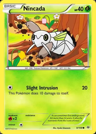 Nincada 9/108 Roaring Skies Pokemon card