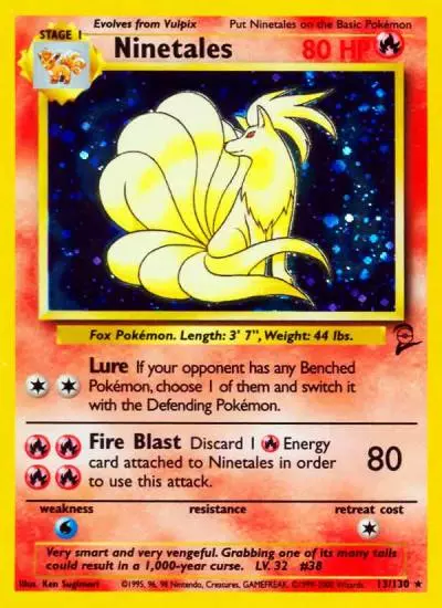 Ninetales 13/130 Base Set 2 Pokemon card
