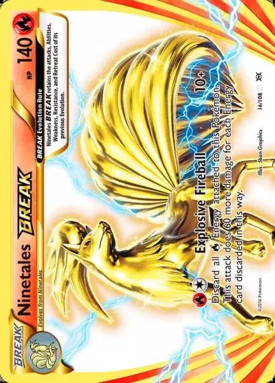 Ninetales BREAK 16/108 Evolutions Pokemon card
