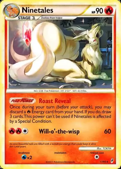 Ninetales 17/95 Call of Legends Pokemon card