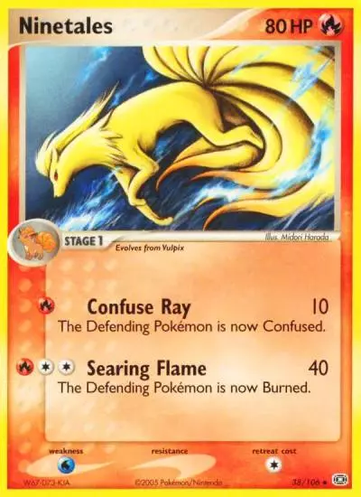 Ninetales 38/106 Emerald Pokemon card