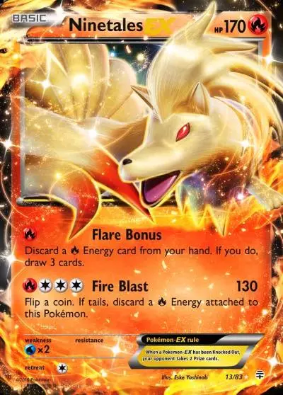 Ninetales-EX 13/83 Generations Pokemon card