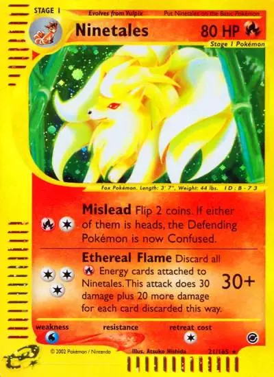 Ninetales 21/165 Expedition Base Set Pokemon card